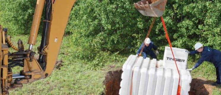 Перенос септика в котлован